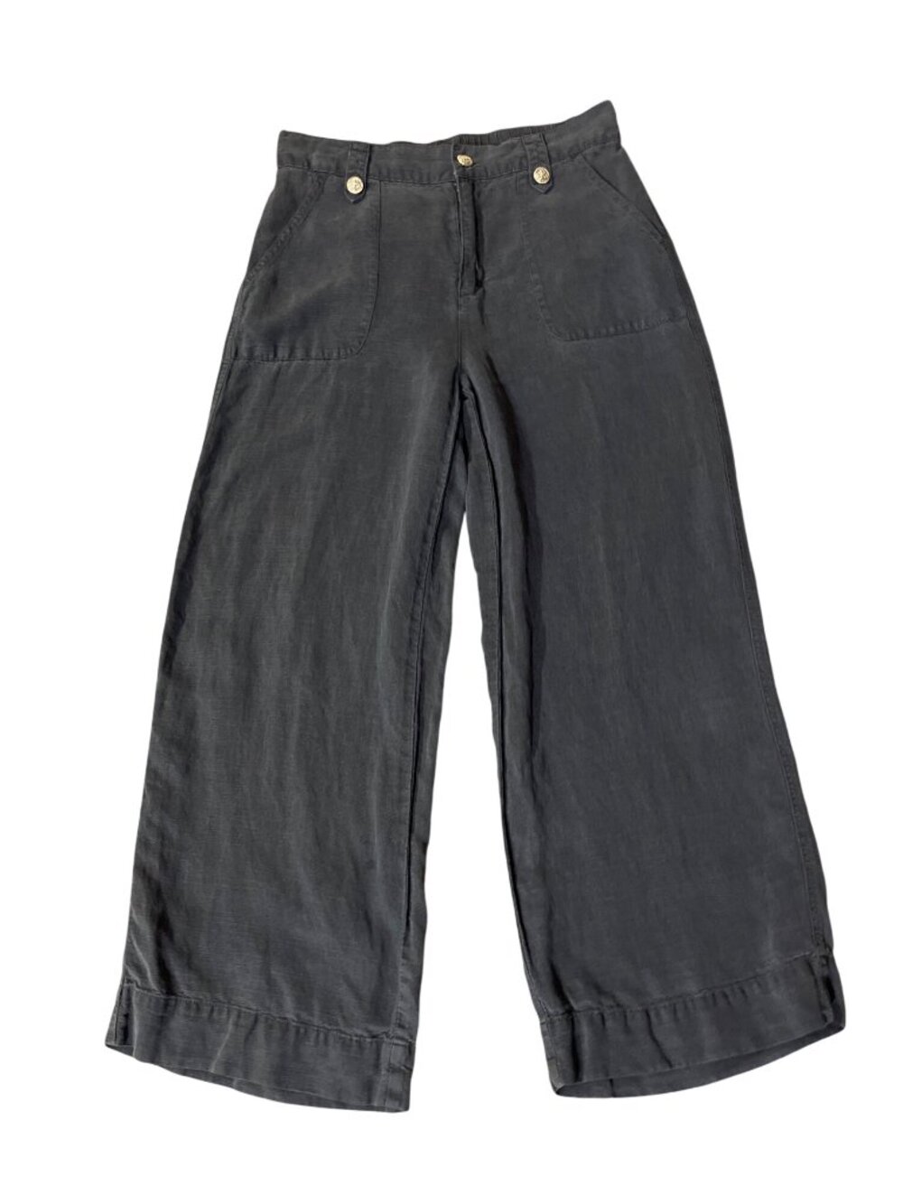 Cynthia Rowley Wide Leg Pants Womens 8 Used Linen Blend - Picture 3 of 14